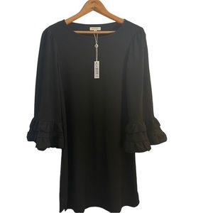 Max Studio, long sleeve black dress,‎ X Small